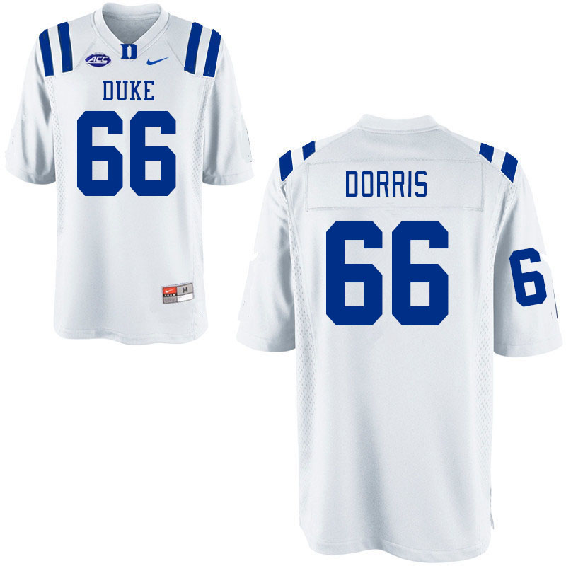 Men #66 Caleb Dorris Duke Blue Devils College Football Jerseys Stitched Sale-White
